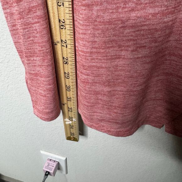 Lands’ End Women’s 1X Pink Heather V-Neck 3/4 Sleeve Tunic Top Plus Size - Picture 5 of 7